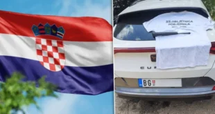 Jeziv napad na Srbe, a blokaderi im i dalje trče u zagrljaj i vole Hrvatsku! Bolesna poruka na BG tablicama zapalila mreže (FOTO)