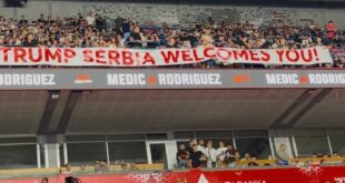 Tramp podelio snimak iz Beograda: U kadru i transparent dobrodošlice