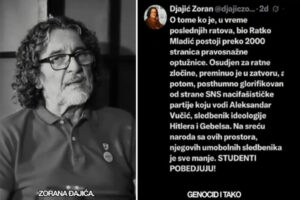 Objave pokazuju o kakvom je čoveku reč: Đajić je kandidat blokadera za poslanika, na šta bi ličila Srbija kada bi se on nešto pitao?