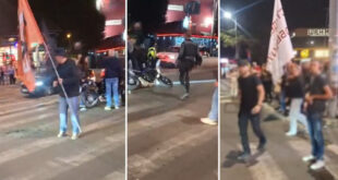 Petnaestak blokadera urla usred Ustaničke! Napali nedužnog čoveka, glavu samo što mu ne otkinuše (VIDEO)