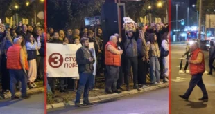 Haos na Novom Beogradu- Blokaderi divljaju i uništavaju imovinu grada - Pogledajte ko ih predvodi i urla u megafon (FOTO:VIDEO)