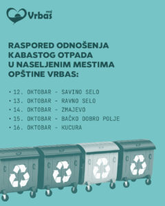 Počela akcija odnošenja kabastog otpada u selima opštine Vrbas
